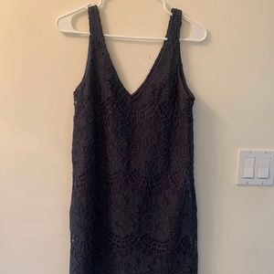 H and M navy lace dress